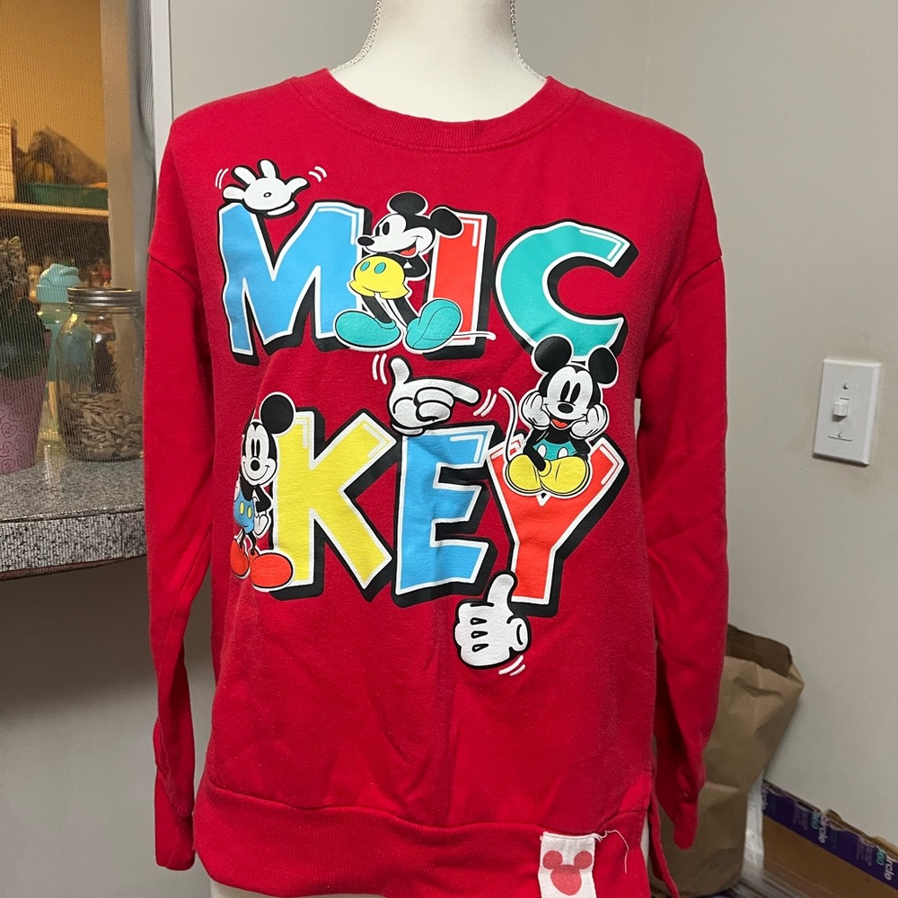 Disney Red Mickey Mouse Sweatshirt